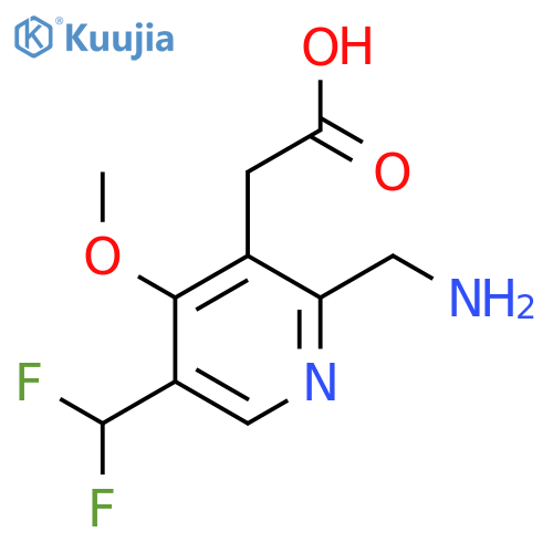 2-(Aminomethyl)-5-(difluoromethyl)-4-methoxypyridine-3-acetic acid structure