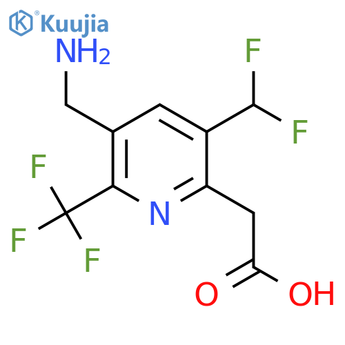 3-(Aminomethyl)-5-(difluoromethyl)-2-(trifluoromethyl)pyridine-6-acetic acid structure