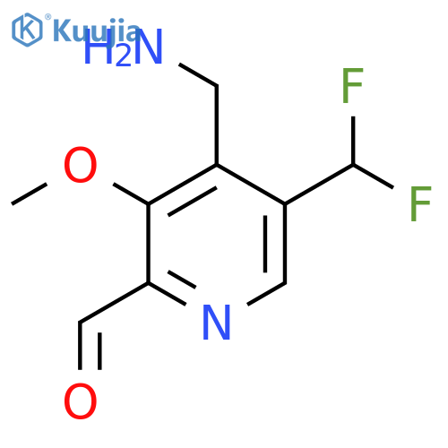 4-(Aminomethyl)-5-(difluoromethyl)-3-methoxypyridine-2-carboxaldehyde structure