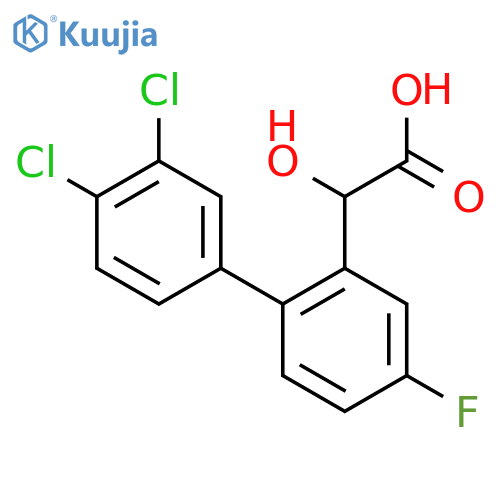 Hydroxy-(3',4'-dichloro-4-fluoro-biphenyl-2-yl)-acetic acid structure