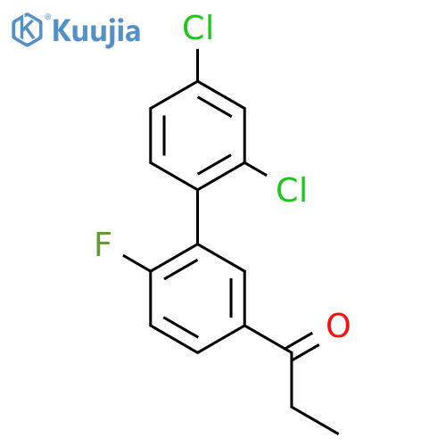 1-(2',4'-Dichloro-6-fluoro-biphenyl-3-yl)-propan-1-one structure