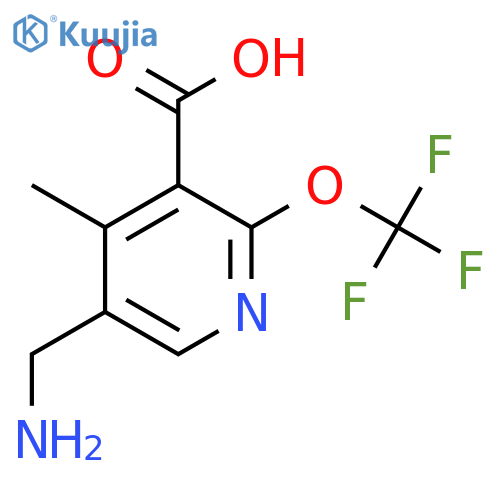 5-(Aminomethyl)-4-methyl-2-(trifluoromethoxy)pyridine-3-carboxylic acid structure