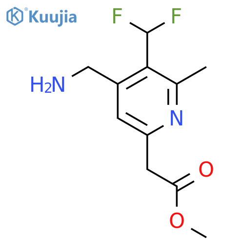 Methyl 4-(aminomethyl)-3-(difluoromethyl)-2-methylpyridine-6-acetate structure