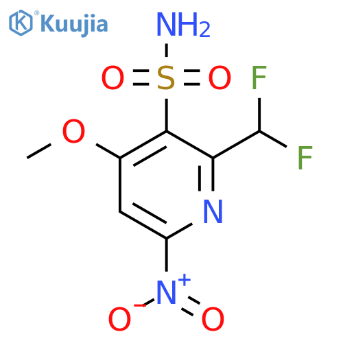 2-(Difluoromethyl)-4-methoxy-6-nitropyridine-3-sulfonamide structure