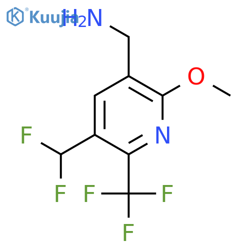 3-(Aminomethyl)-5-(difluoromethyl)-2-methoxy-6-(trifluoromethyl)pyridine structure