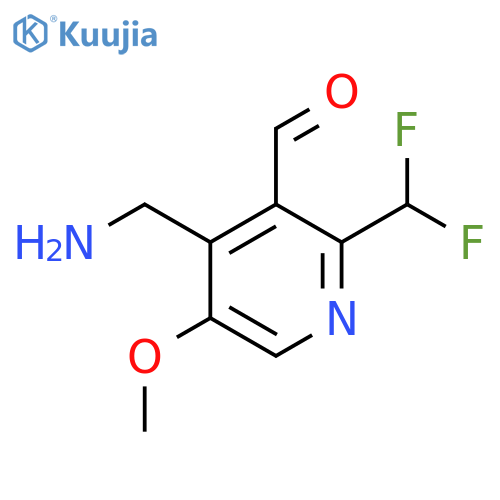 4-(Aminomethyl)-2-(difluoromethyl)-5-methoxypyridine-3-carboxaldehyde structure