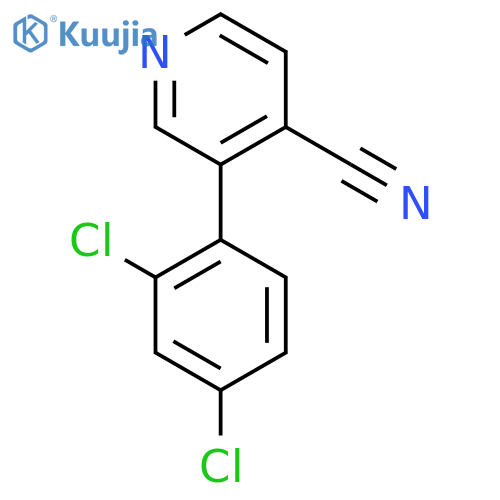 3-(2,4-Dichlorophenyl)isonicotinonitrile structure