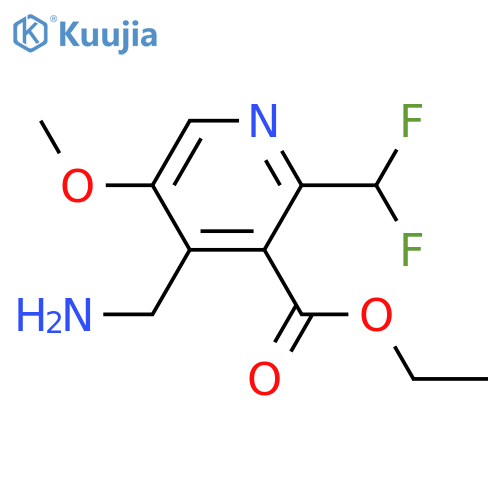 Ethyl 4-(aminomethyl)-2-(difluoromethyl)-5-methoxypyridine-3-carboxylate structure