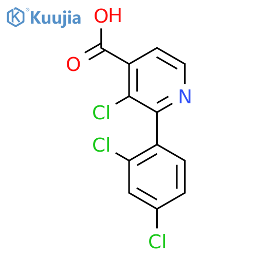 3-Chloro-2-(2,4-dichlorophenyl)isonicotinic acid structure