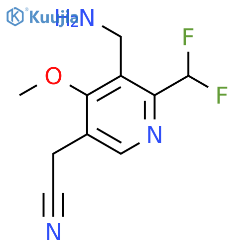 3-(Aminomethyl)-2-(difluoromethyl)-4-methoxypyridine-5-acetonitrile structure