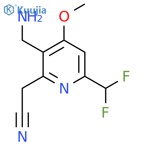 3-(Aminomethyl)-6-(difluoromethyl)-4-methoxypyridine-2-acetonitrile structure