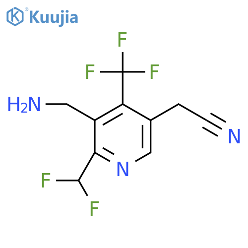 3-(Aminomethyl)-2-(difluoromethyl)-4-(trifluoromethyl)pyridine-5-acetonitrile structure