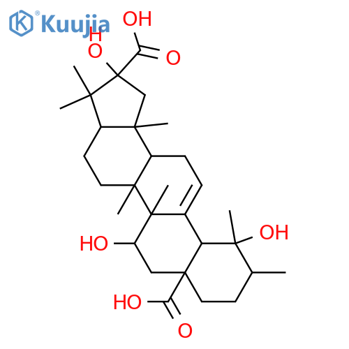 Benzo[3,4]-18-norandrosta-3,5-diene-3,16(2'H)-dicarboxylic acid, 3',4',5',6'-tetrahydro-1,3',16-trihydroxy-3',4',9,14,17,17-hexamethyl-, (1α,3β,3'α,4β,4'α,8α,9β,10α,13α,14β,16β)- (9CI) structure