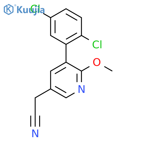 3-(2,5-Dichlorophenyl)-2-methoxypyridine-5-acetonitrile structure