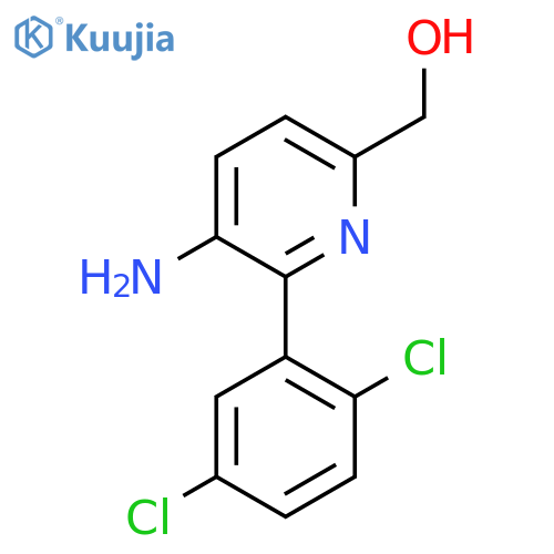 3-Amino-2-(2,5-dichlorophenyl)pyridine-6-methanol structure