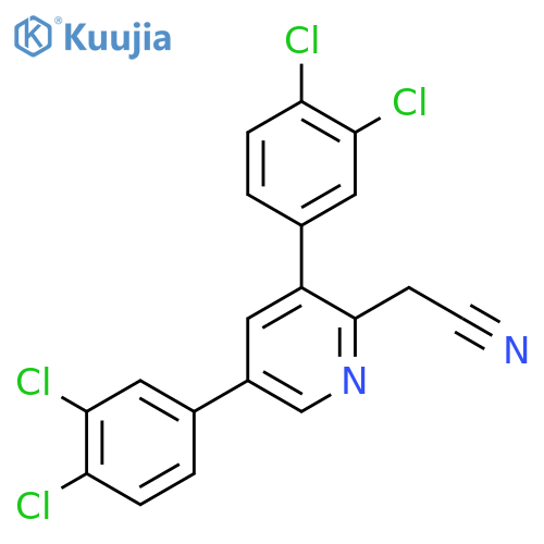 3,5-Bis(3,4-dichlorophenyl)pyridine-2-acetonitrile structure