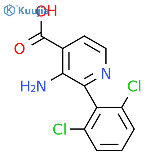 3-Amino-2-(2,6-dichlorophenyl)isonicotinic acid structure