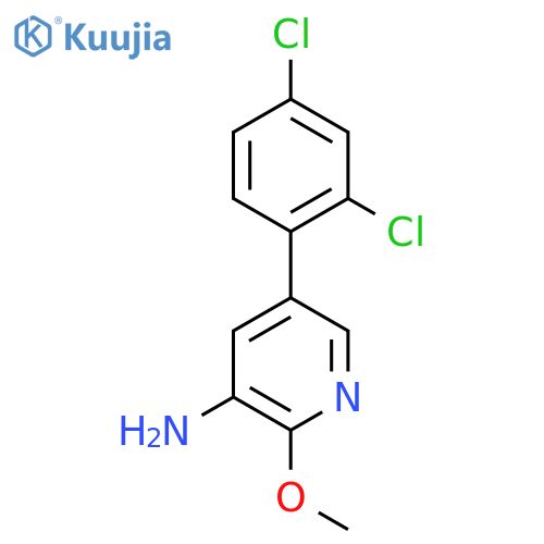 3-Amino-5-(2,4-dichlorophenyl)-2-methoxypyridine structure