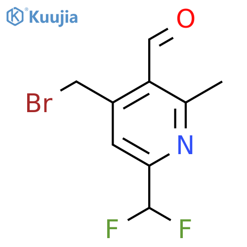 4-(Bromomethyl)-6-(difluoromethyl)-2-methylpyridine-3-carboxaldehyde structure