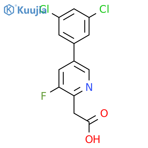 5-(3,5-Dichlorophenyl)-3-fluoropyridine-2-acetic acid structure