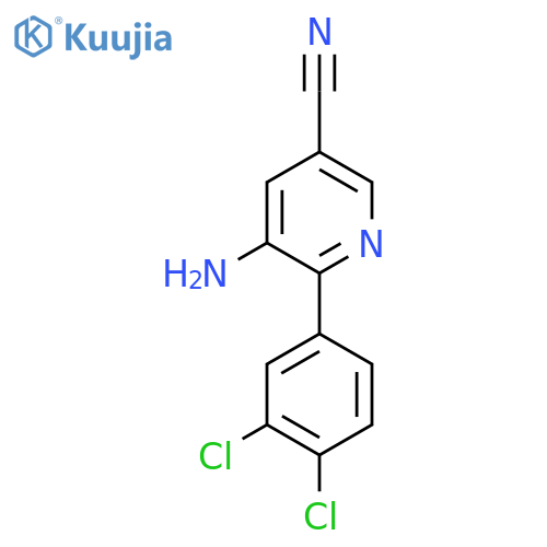 5-Amino-6-(3,4-dichlorophenyl)nicotinonitrile structure