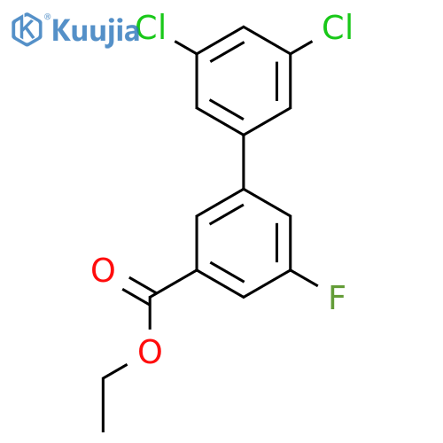3',5'-Dichloro-5-fluoro-biphenyl-3-carboxylic acid ethyl ester structure