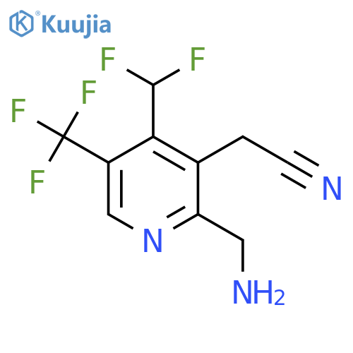 2-(Aminomethyl)-4-(difluoromethyl)-5-(trifluoromethyl)pyridine-3-acetonitrile structure