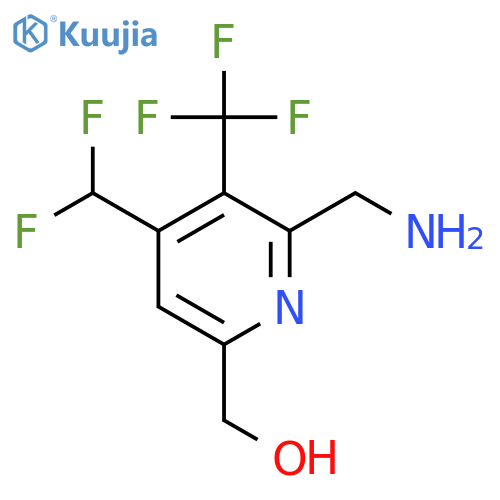 2-(Aminomethyl)-4-(difluoromethyl)-3-(trifluoromethyl)pyridine-6-methanol structure