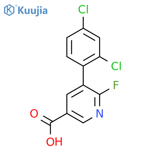 5-(2,4-Dichlorophenyl)-6-fluoronicotinic acid structure