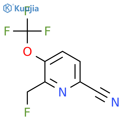 6-Cyano-2-(fluoromethyl)-3-(trifluoromethoxy)pyridine structure