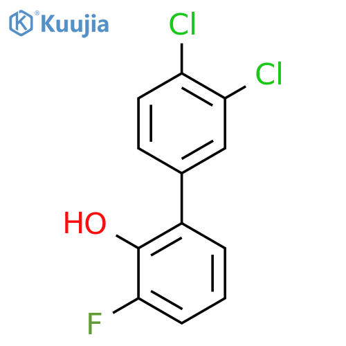 3',4'-Dichloro-3-fluoro-biphenyl-2-ol structure