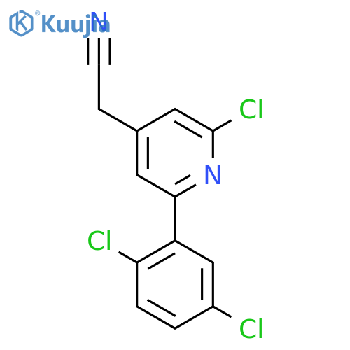 2-Chloro-6-(2,5-dichlorophenyl)pyridine-4-acetonitrile structure