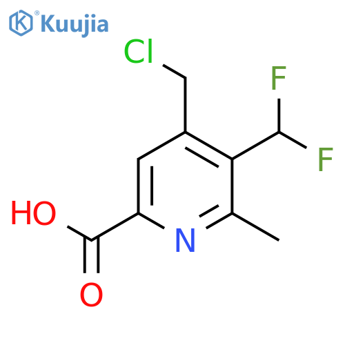 4-(Chloromethyl)-3-(difluoromethyl)-2-methylpyridine-6-carboxylic acid structure