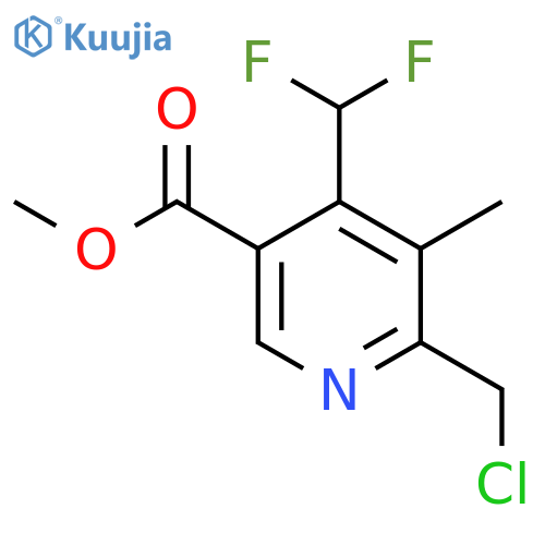 Methyl 2-(chloromethyl)-4-(difluoromethyl)-3-methylpyridine-5-carboxylate structure