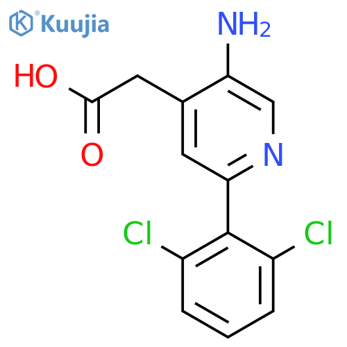 5-Amino-2-(2,6-dichlorophenyl)pyridine-4-acetic acid structure