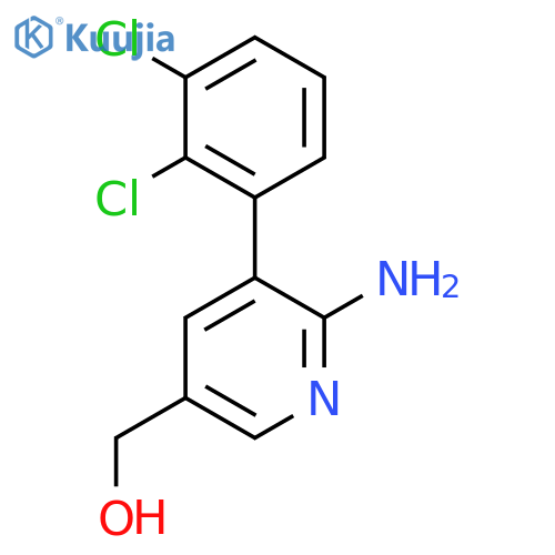 2-Amino-3-(2,3-dichlorophenyl)pyridine-5-methanol structure