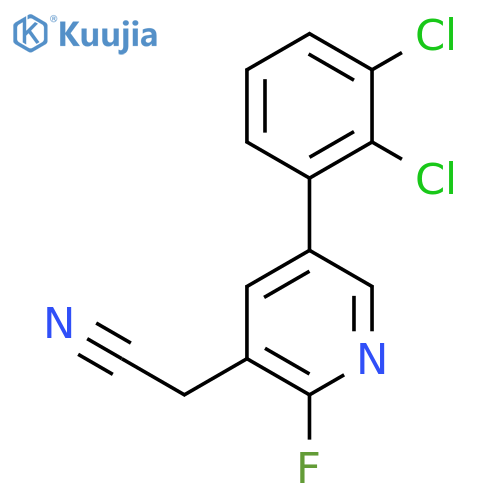 5-(2,3-Dichlorophenyl)-2-fluoropyridine-3-acetonitrile structure
