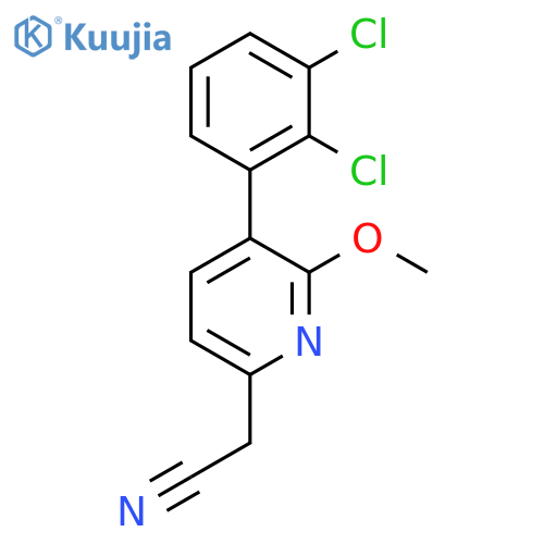 3-(2,3-Dichlorophenyl)-2-methoxypyridine-6-acetonitrile structure