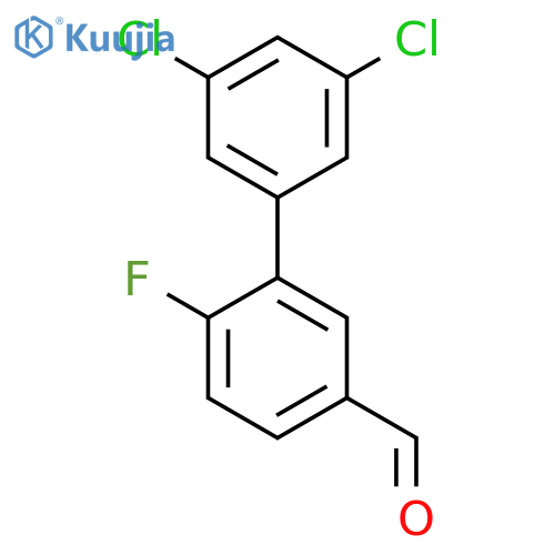 3',5'-Dichloro-6-fluoro-biphenyl-3-carboxaldehyde structure