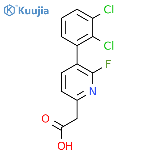 3-(2,3-Dichlorophenyl)-2-fluoropyridine-6-acetic acid structure