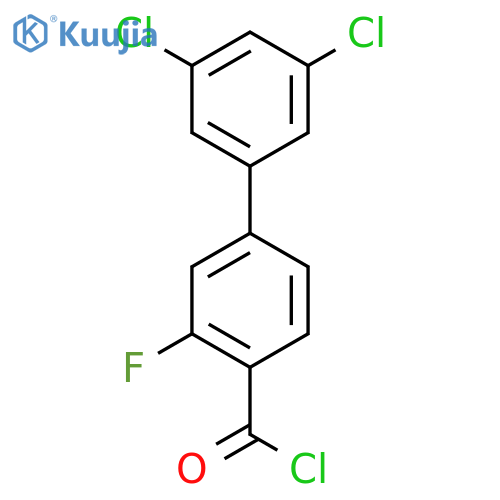 3',5'-Dichloro-3-fluoro-biphenyl-4-carbonyl chloride structure