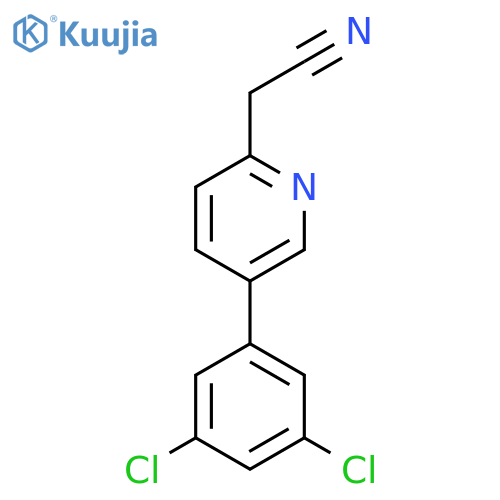 5-(3,5-Dichlorophenyl)pyridine-2-acetonitrile structure