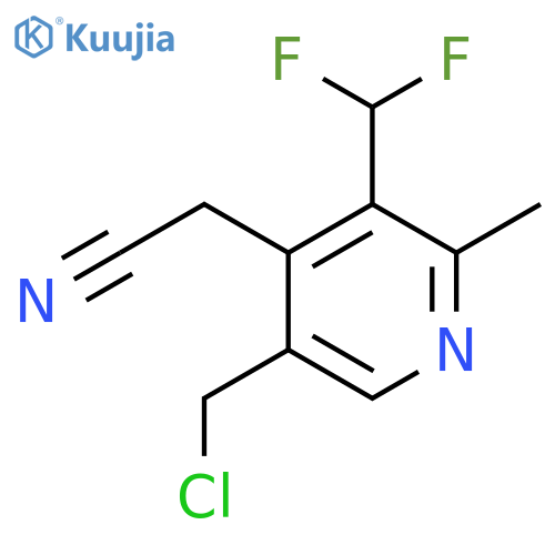 5-(Chloromethyl)-3-(difluoromethyl)-2-methylpyridine-4-acetonitrile structure