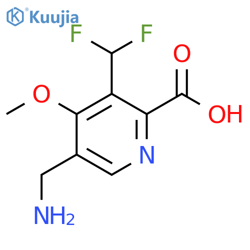 5-(Aminomethyl)-3-(difluoromethyl)-4-methoxypyridine-2-carboxylic acid structure