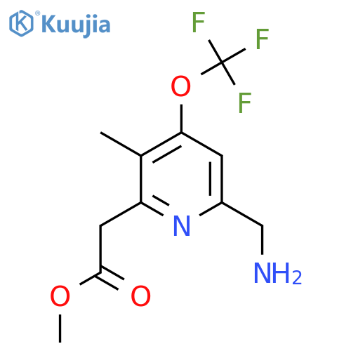 Methyl 6-(aminomethyl)-3-methyl-4-(trifluoromethoxy)pyridine-2-acetate structure