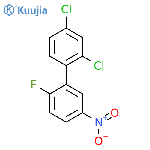 2,4-Dichloro-2'-fluoro-5'-nitro-biphenyl structure