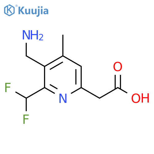 3-(Aminomethyl)-2-(difluoromethyl)-4-methylpyridine-6-acetic acid structure