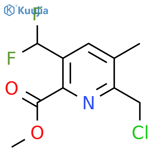 Methyl 2-(chloromethyl)-5-(difluoromethyl)-3-methylpyridine-6-carboxylate structure