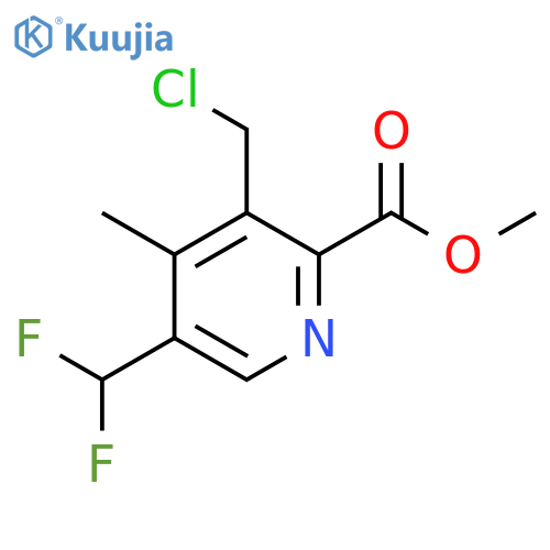 Methyl 3-(chloromethyl)-5-(difluoromethyl)-4-methylpyridine-2-carboxylate structure