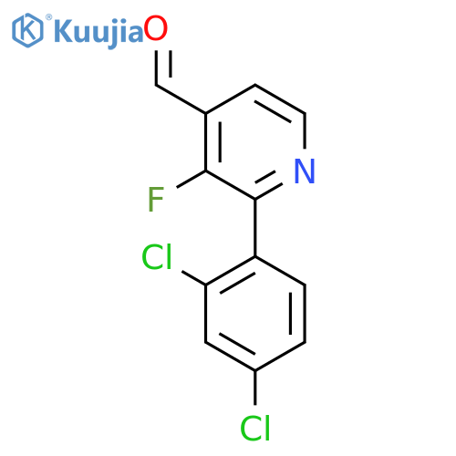 2-(2,4-Dichlorophenyl)-3-fluoroisonicotinaldehyde structure